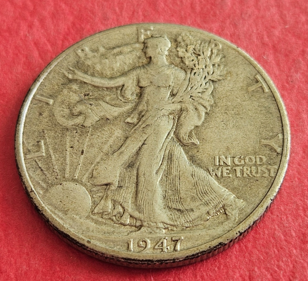 1947-D Walking Liberty Half Dollar - Circulated