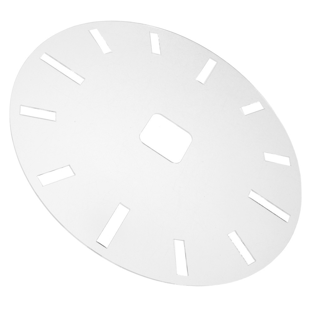 DIY Clock Face Template, Clear Acrylic Dial Stencil with Center Marking, 10''