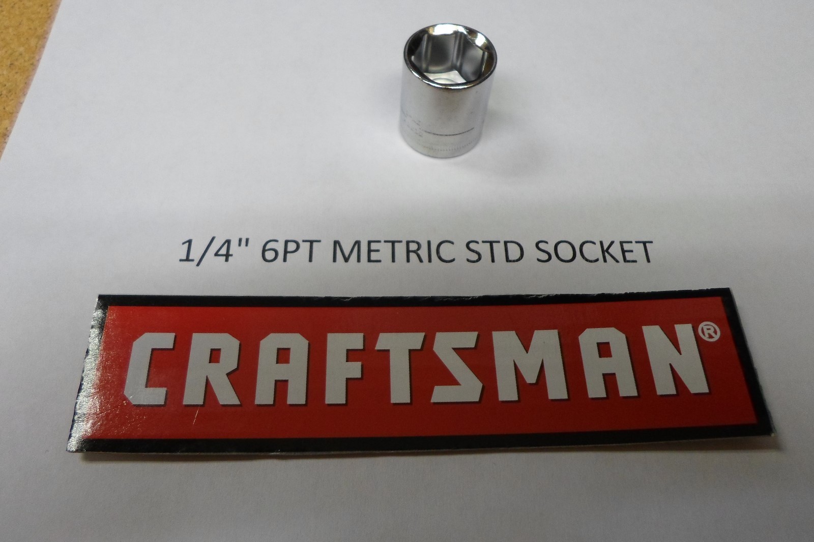 CRAFTSMAN 1/4" STD  SOCKET  6PT   METRIC REPLACEMENT