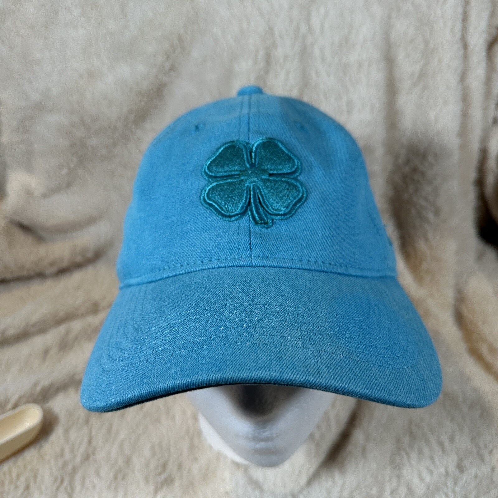 Black Clover Live Lucky Top Golf  Baseball Cap Turquoise  Adjustable