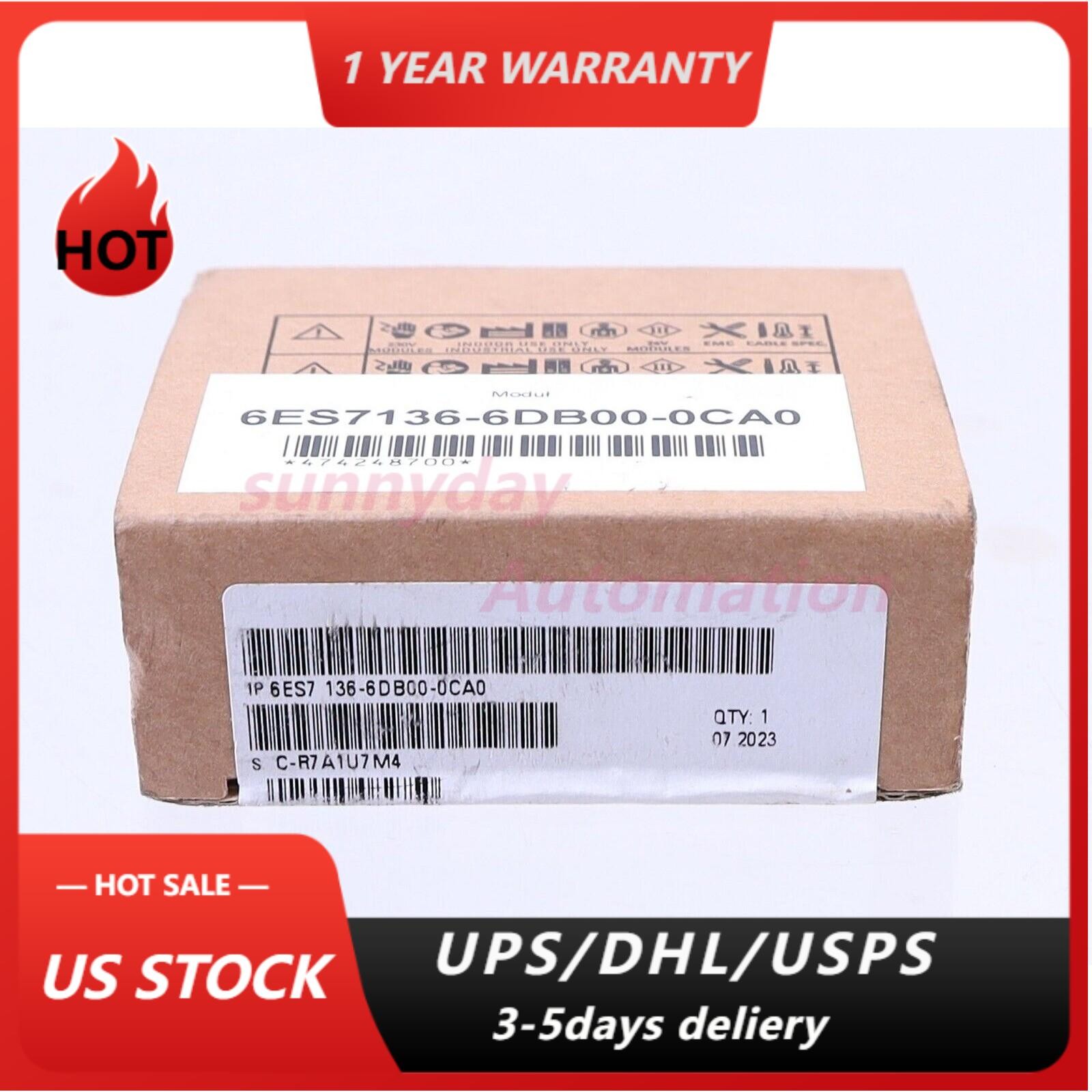 New Siemens 6ES7136-6DB00-0CA0 6ES7 136-6DB00-0CA0 SIMATIC ET 200SP