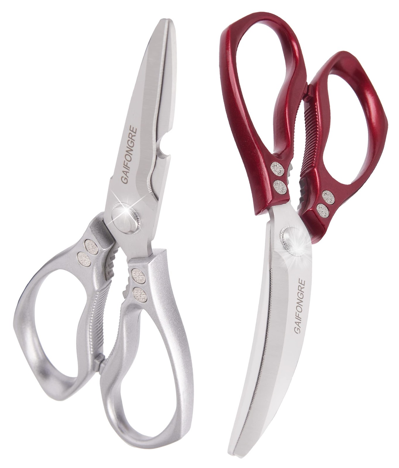 Heavy duty kitchen scissors 2-pack,High Stainless Steel sharp blade,Dishwasher