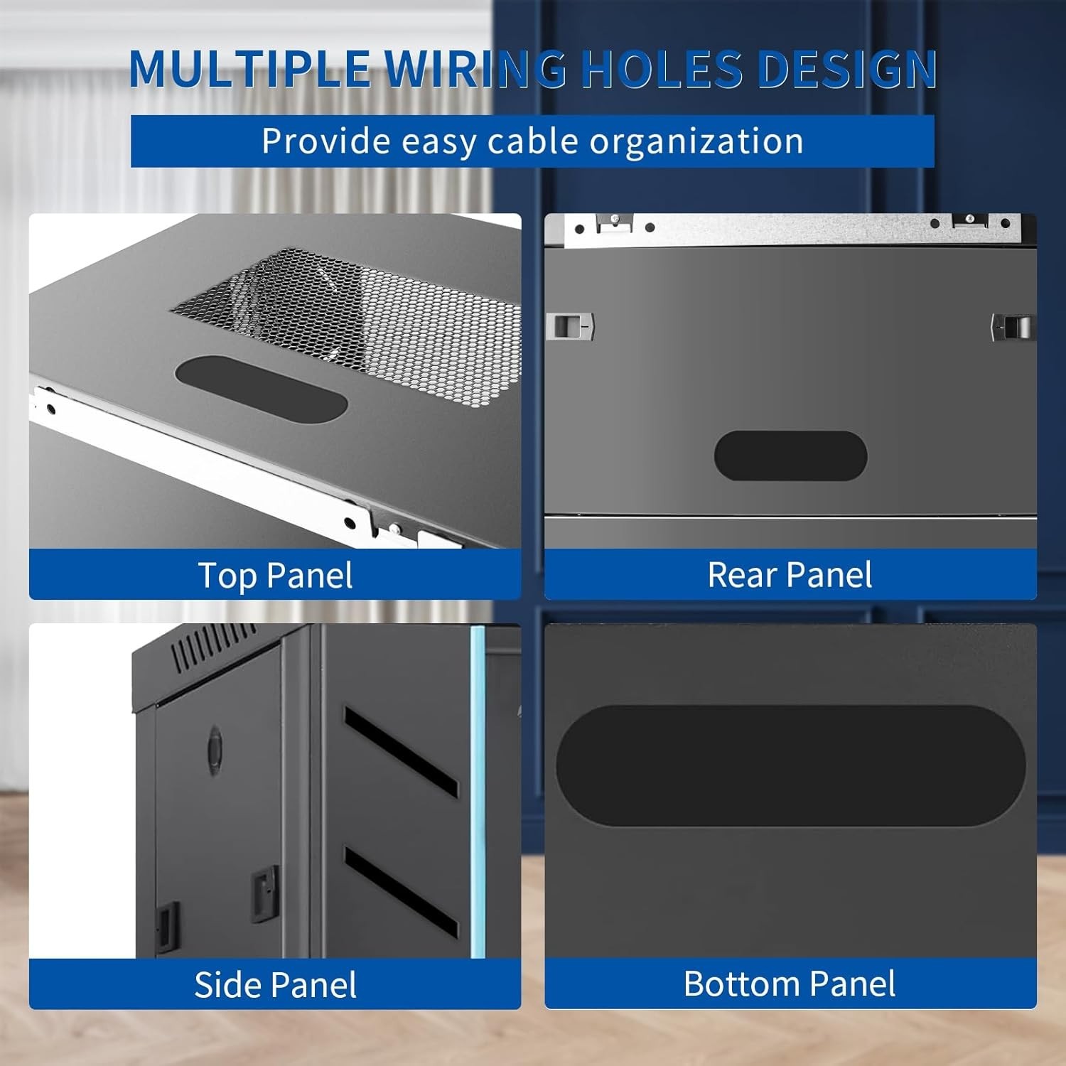 Server 6uRack Cabinet, Wall Mount Network Rack Enclosure Includes Locking Glass