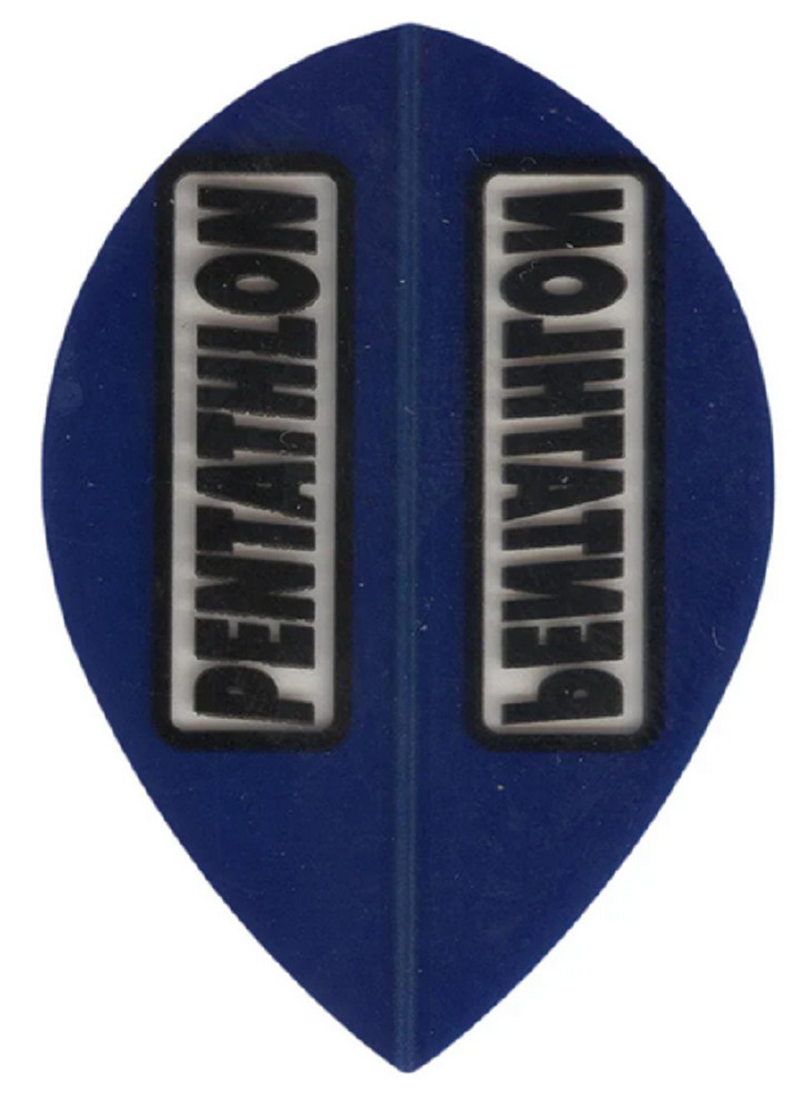 PENTATHLON Blue Pear Dart Flights - 100 Micron - 5 sets (15 flights) w/tracking
