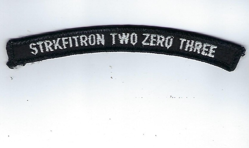 STRKFITRON TWO ZERO THREE, US Navy "Rocker"
