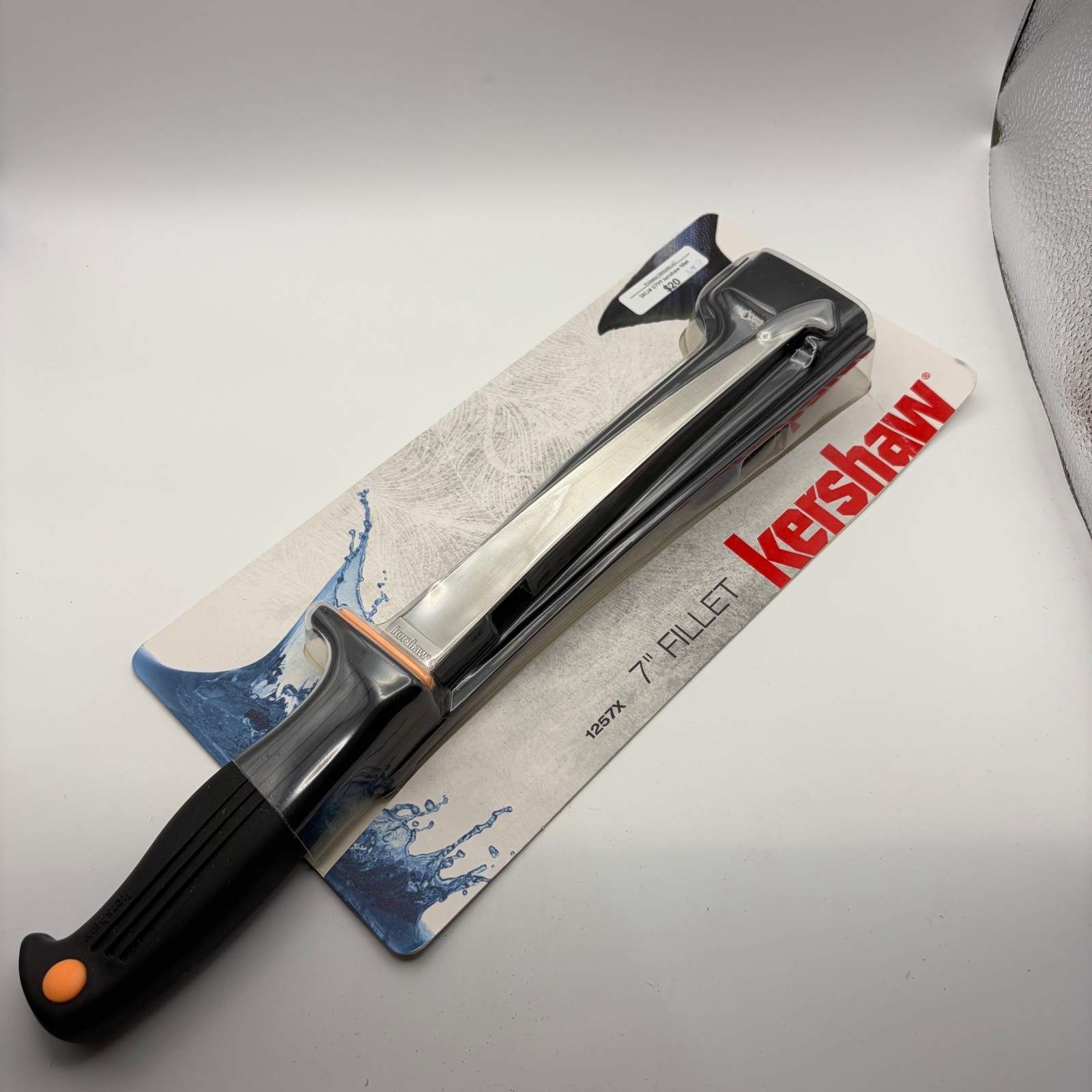Kershaw 7 Inch Fillet Knife 1257X 420J2 Steel Satin Finish Black Handle Sheath