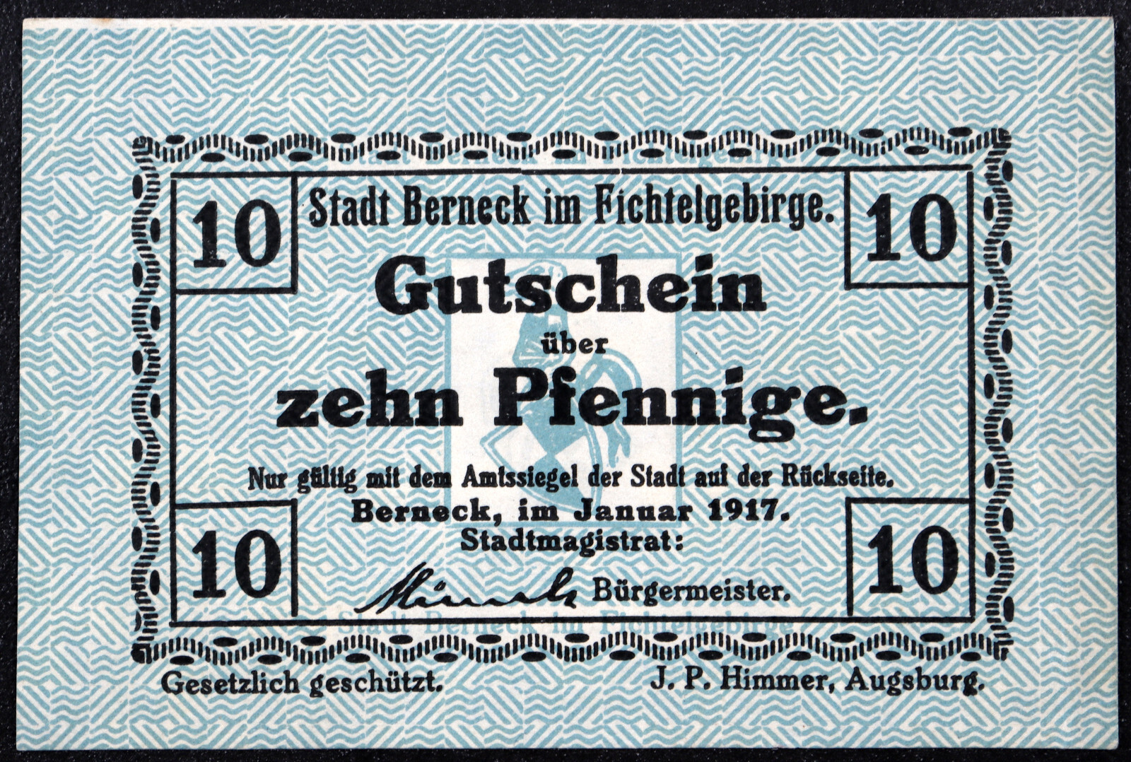 BERNECK 1917 10 Pfennig German Notgeld
