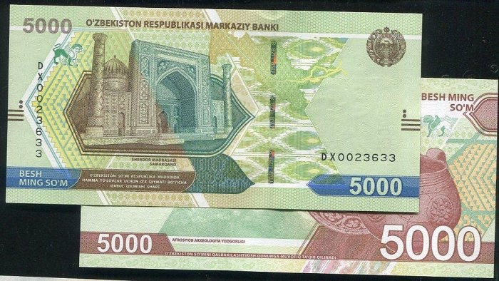 Uzbekistan   P87 , 5000-SUM , 2021 ,UNC