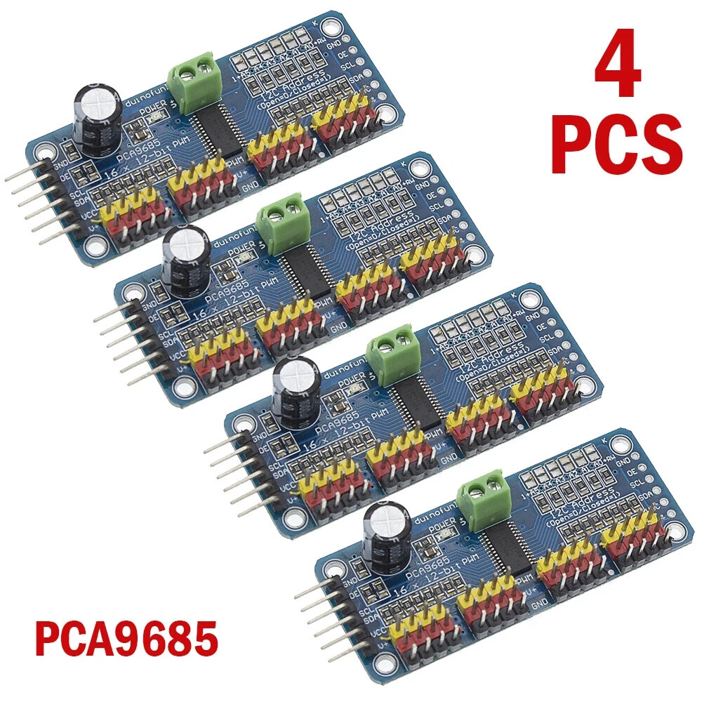 4PC PCA9685 16-Channel 12-bit PWM Servo motor Driver I2C Module Arduino Robot