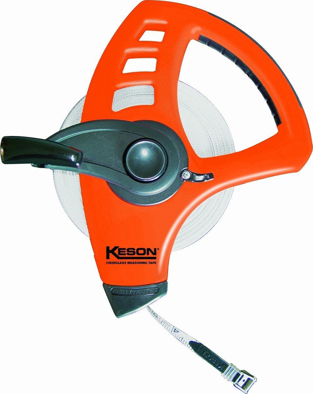 Keson FLT10165 Freewheeling Fiberglass Tape Measure Graduations 1/10 1/100