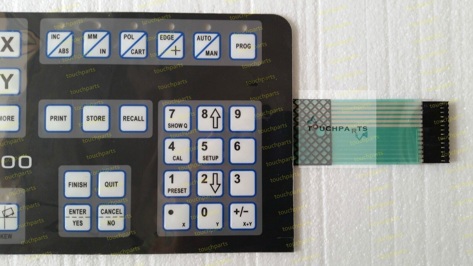 Quadra Chek Check 2000 XY Digital Readout membrane keypad , overlay