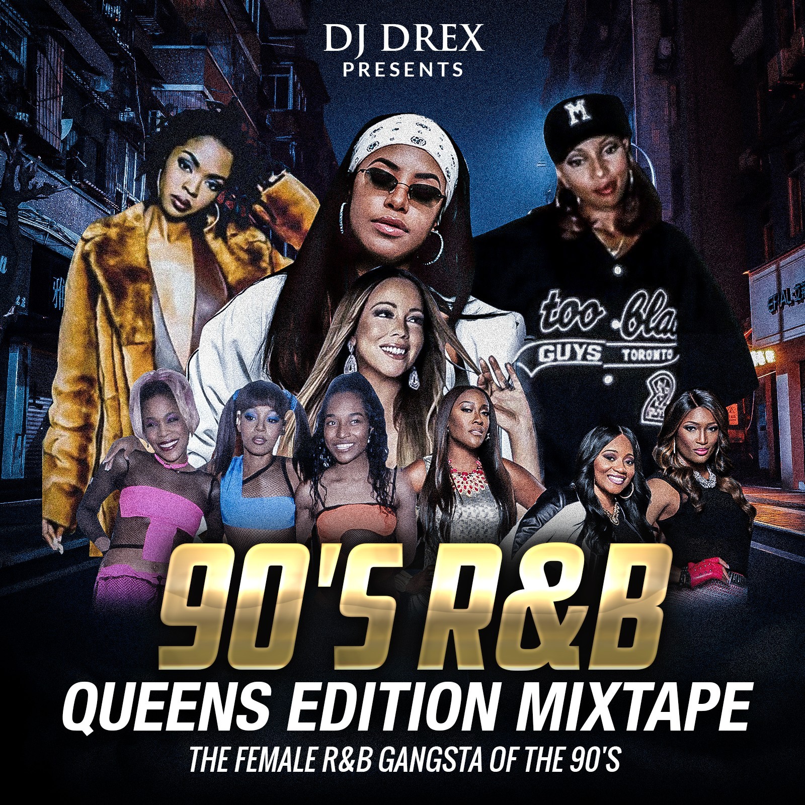 Mix CD. Old School mix CD, CD Mixtape, Mixtape CD, 90's R&B Queens Edition