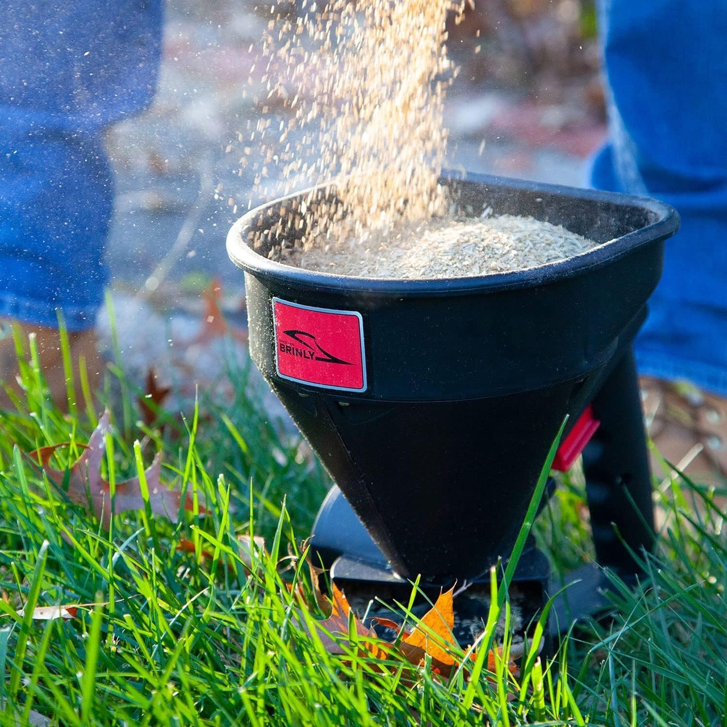 All-Season 5 lb Handheld Spreader with Adjustable Flow for Effortless Spreading