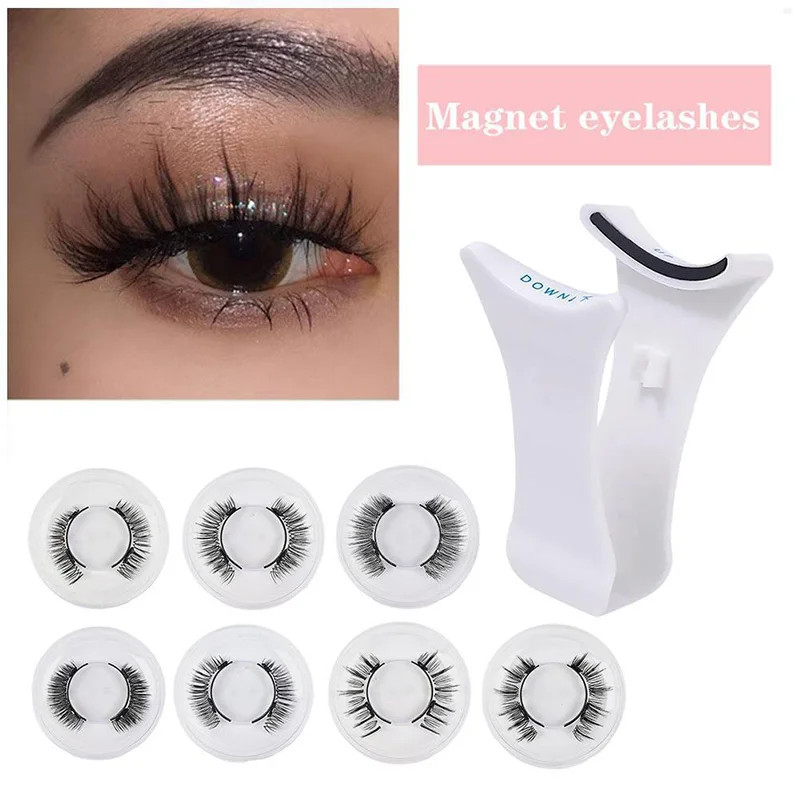 1pair Magnetic Eyelashes Handmade 3D Natural Magnetic False Eyelashes Reusable M