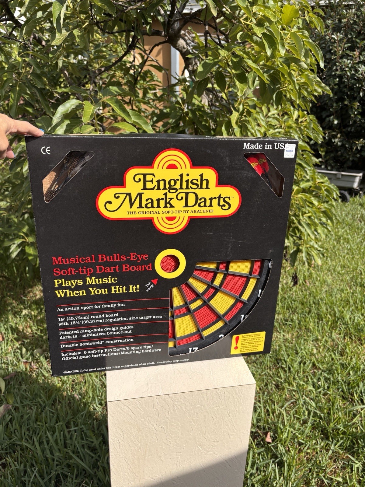 Vtg Arachnid English Mark Darts 175 18” Dart Board Complete 1996 NEW Never Open