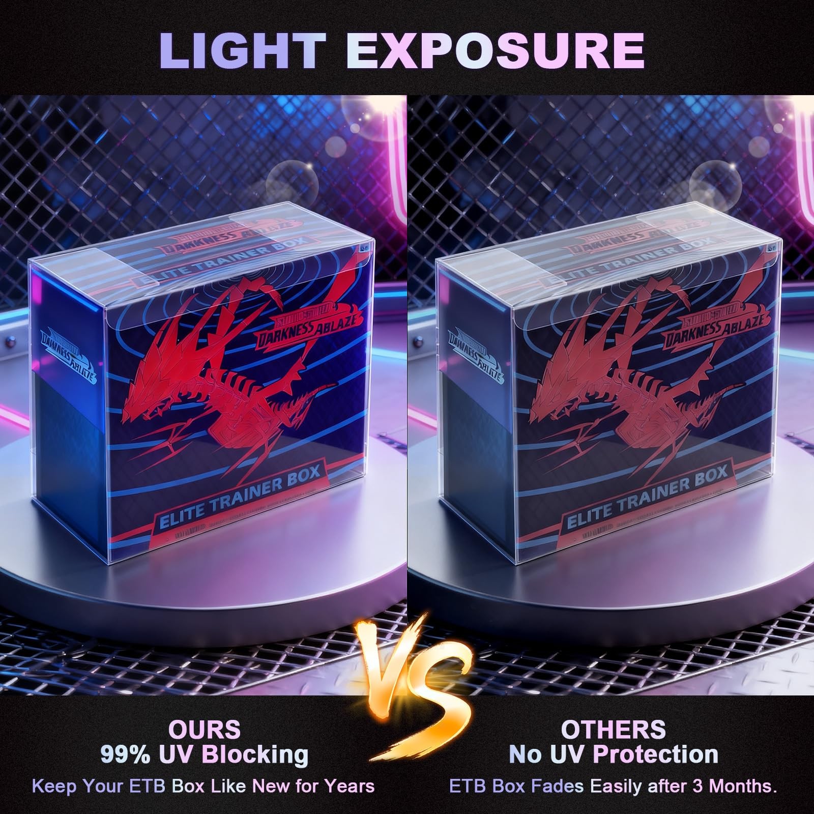 【99% UVBlocking】 PKMN ETB Protector Case, Elite Trainer Box Protector, ETB Bo...