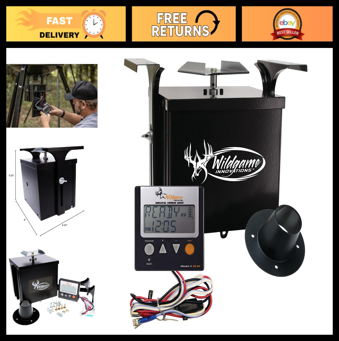 Digital Game Feeder Kit - 6V Weather-Resistant, Easy-to-Use Power Control Unit