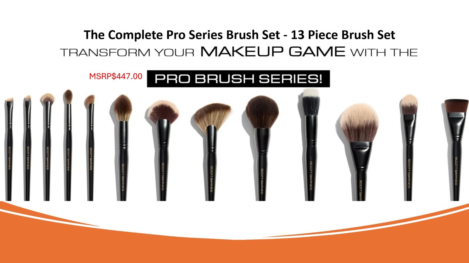 13 Pcs full set of Scott Barnes brushes- Brandnew!