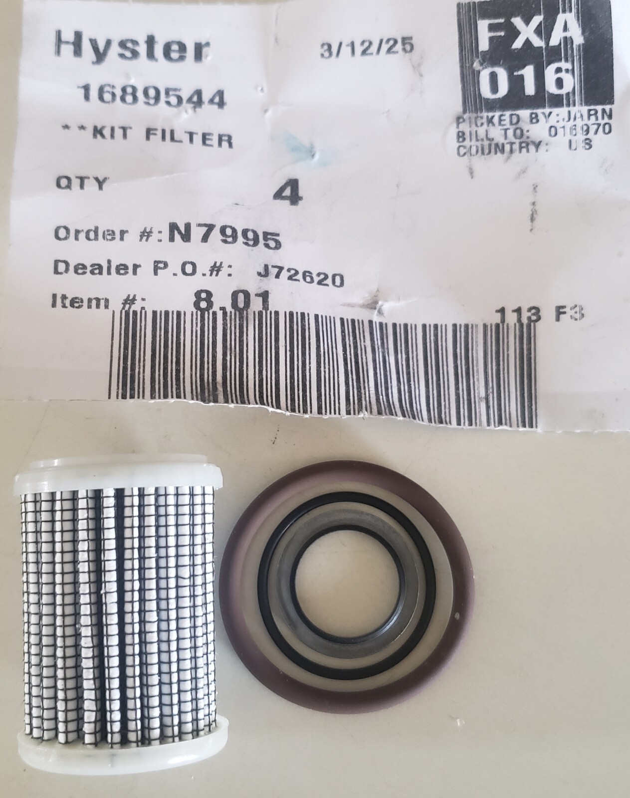 NEW Hyster 1689544 Filter Kit