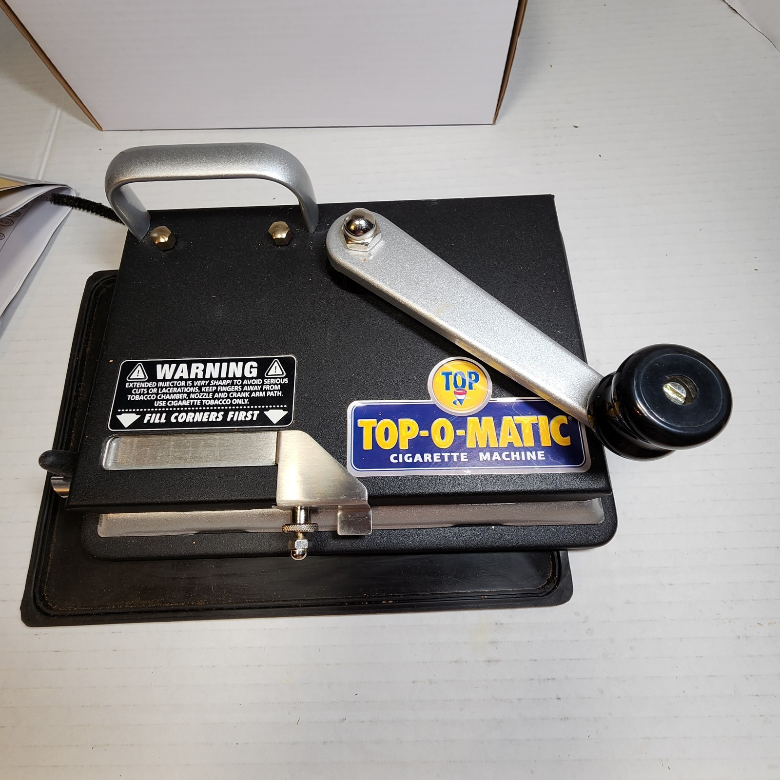 Original TOP-O-MATIC Cigarette Rolling Machine With Manual - Brush EUC