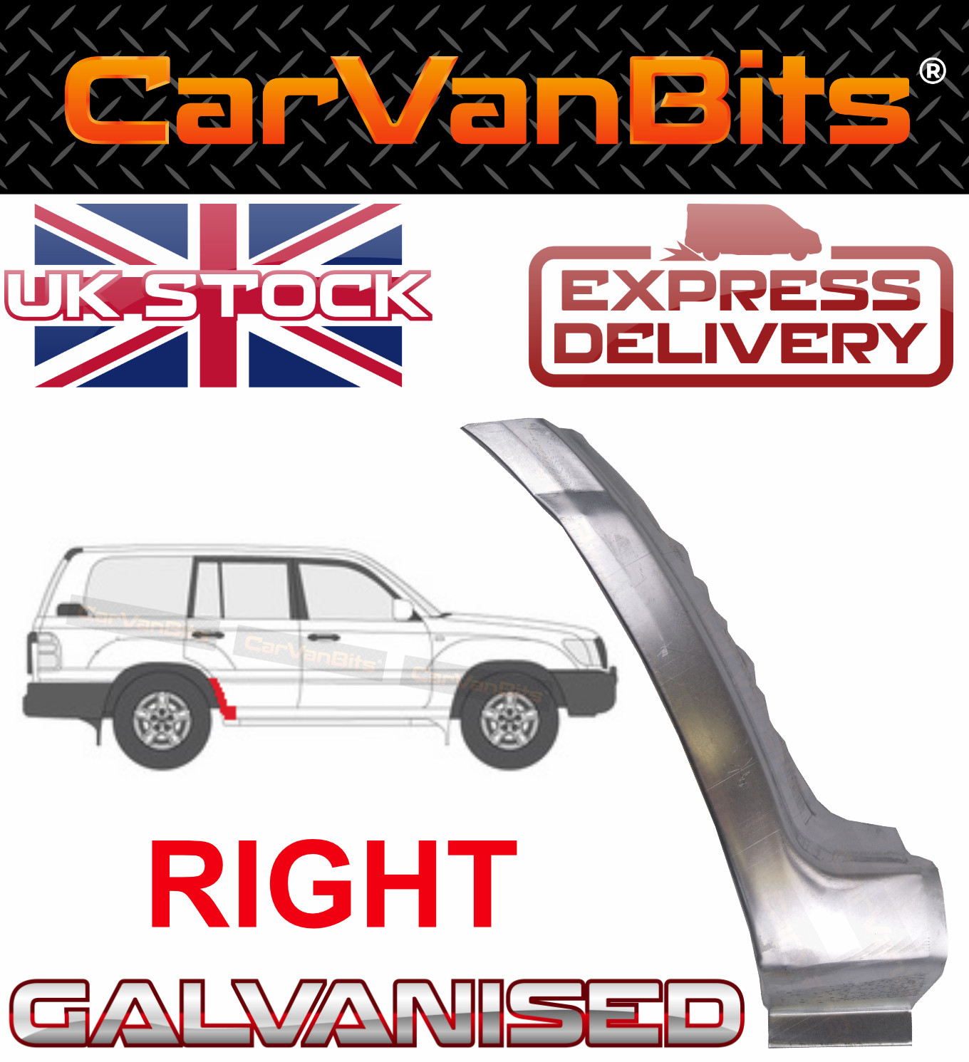 FOR TOYOTA LAND CRUISER J100 98-07 5D AMAZON REAR WHEEL ARCH REPAIR SILL PANEL R