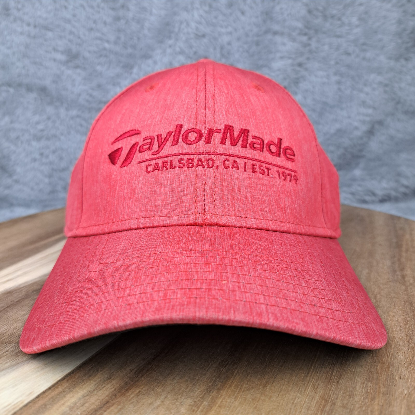 Taylormade Hat Cap Strap Back Red CARLSBAD, CA EST 1979 Golf Golfer Athletic Men