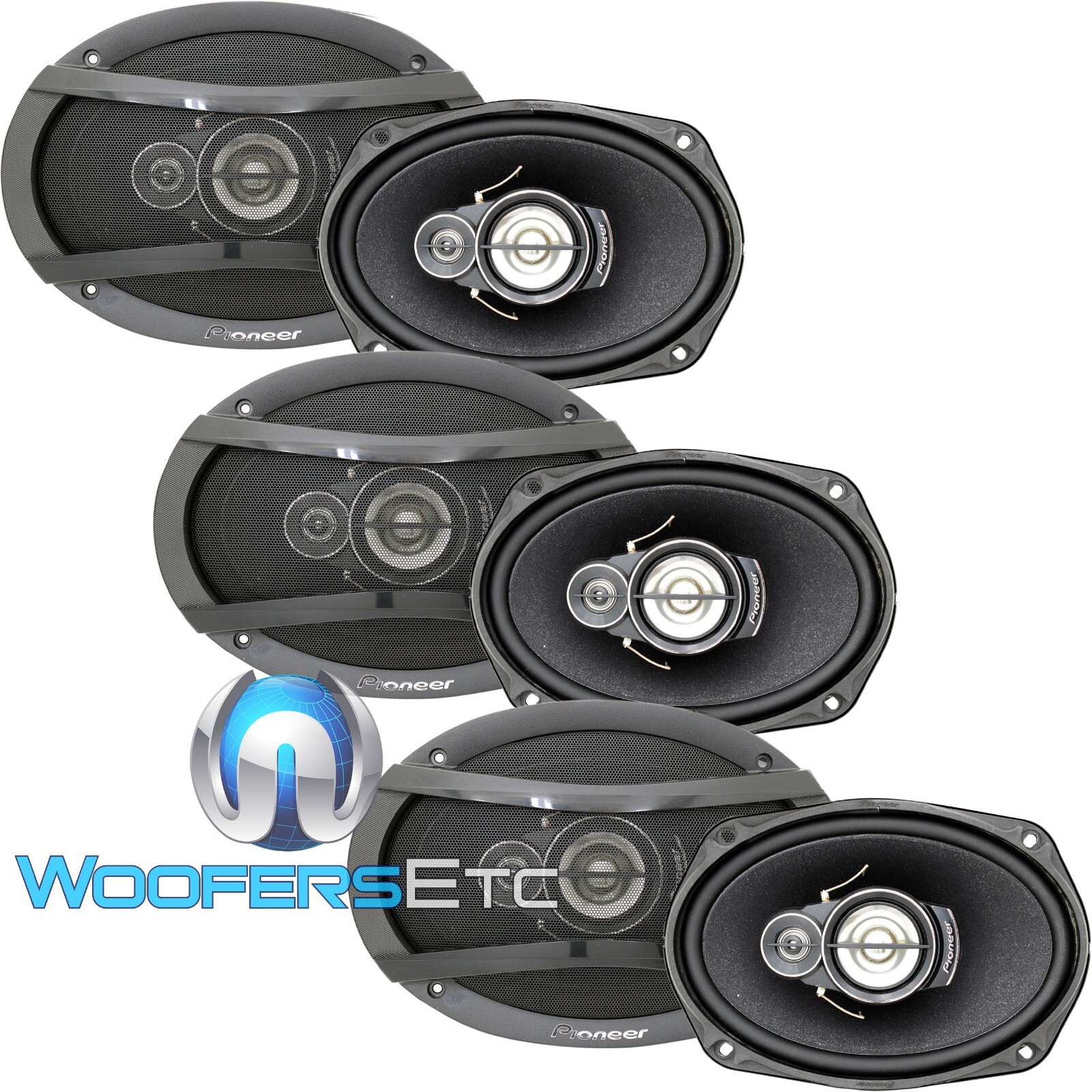 6 PIONEER TS-A6976 6x9" 3-WAY 1650W LOUD CAR AUDIO STEREO AMPLIFIER SPEAKERS NEW