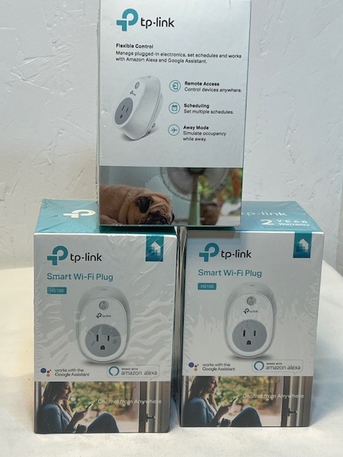 3 New TP-Link HS100 Smart Wi-Fi Plugs Works with Alexa & Google Home