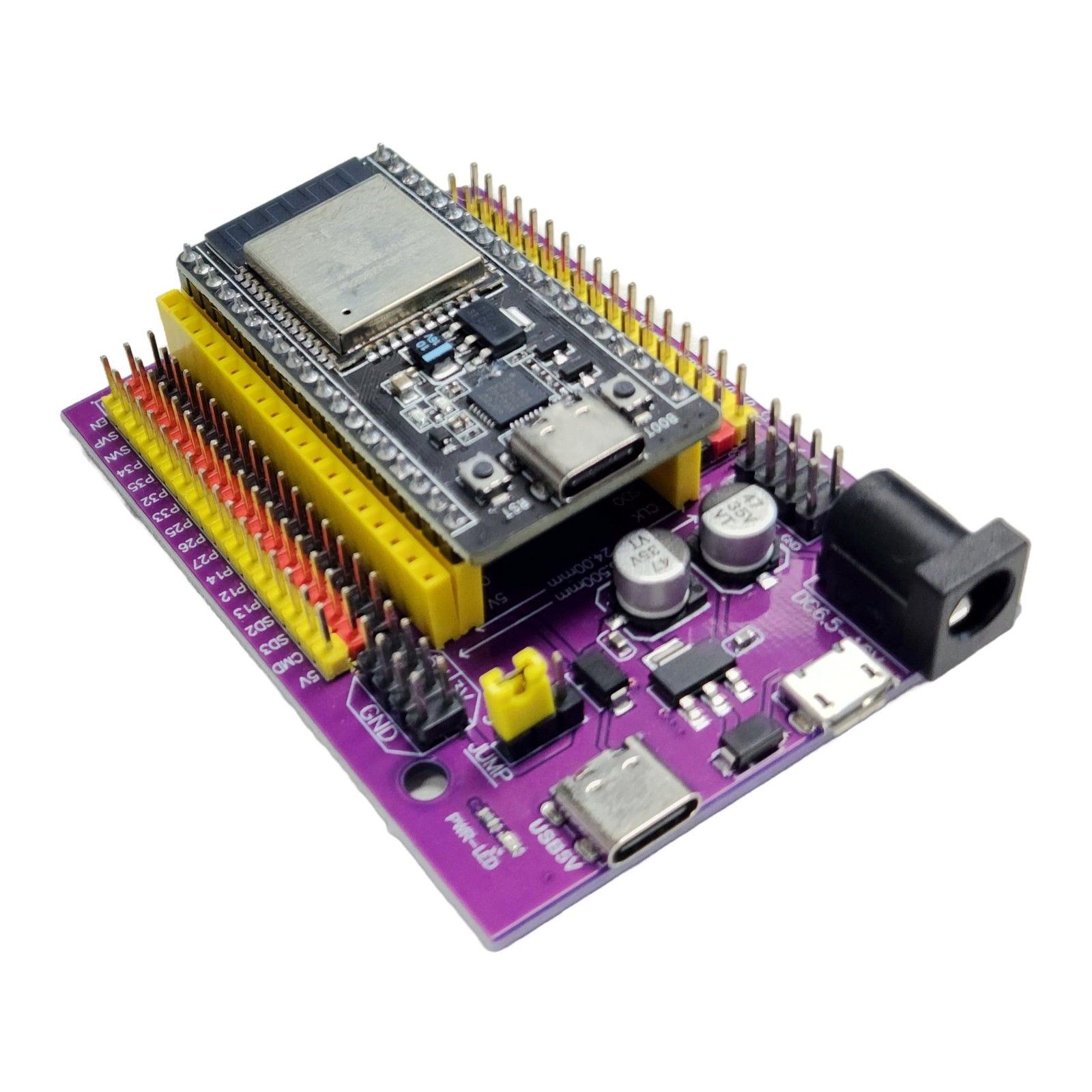 ESP32 Development Board with USB Type-C and CP2102 + 38-Pin Expansion Board, ...