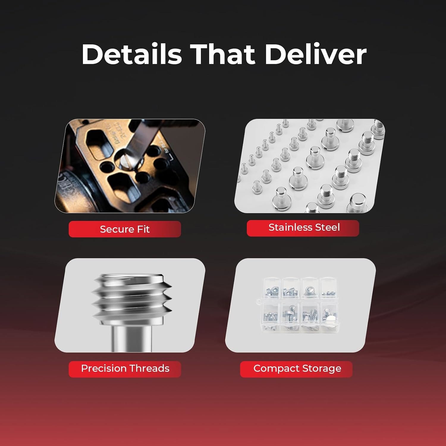 SmallRig Stainless Steel Screw Set for Camera Accessories 6389