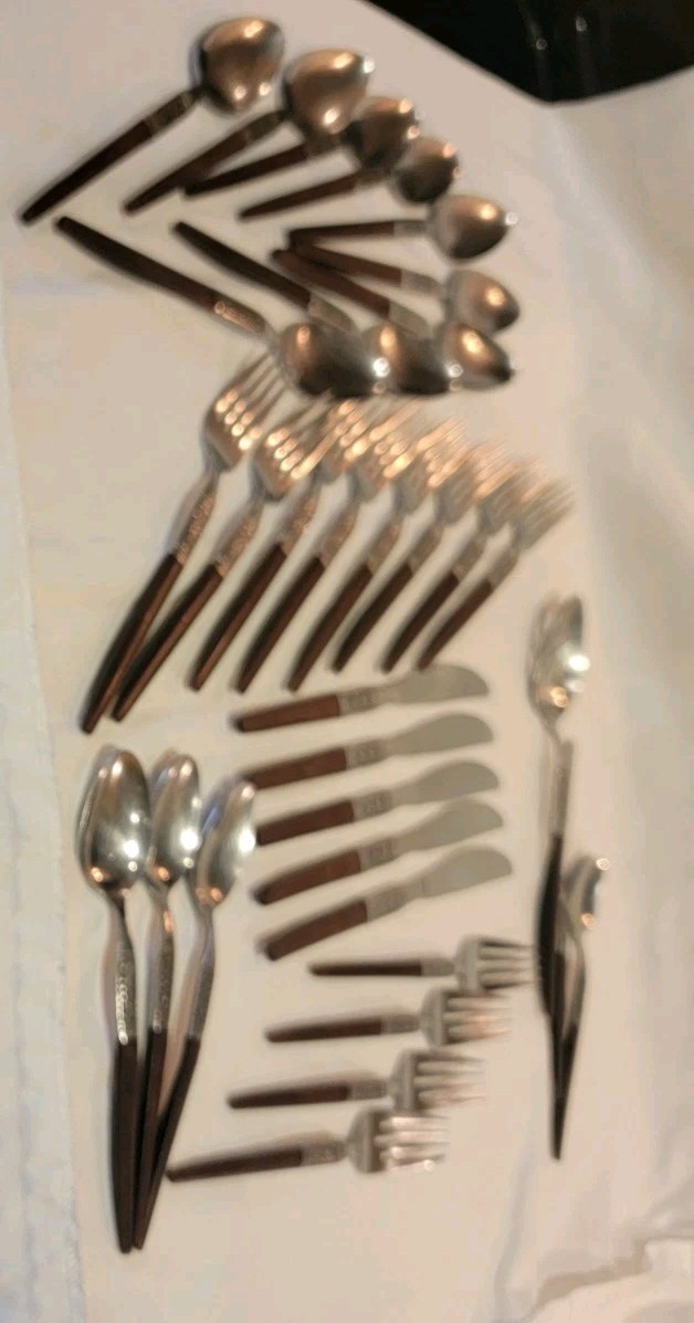 32 pc Interpur Stainless INR19 Japan ~ Danish Modern Flatware