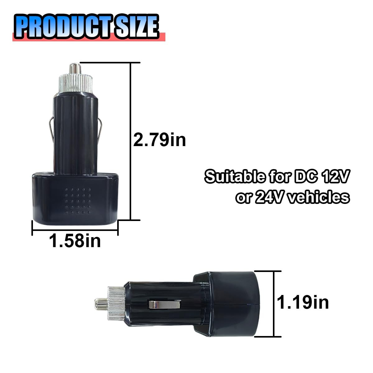 Car LED Digital Voltmeter DC 12V/24V - Measuring Range DC 8V-30V +/-1.2%