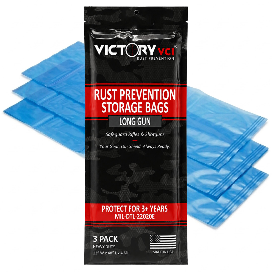 Victory VCI Long Gun Storage Bags 12x48 Rifle Shotgun Rust Prevention 3 Pack USA