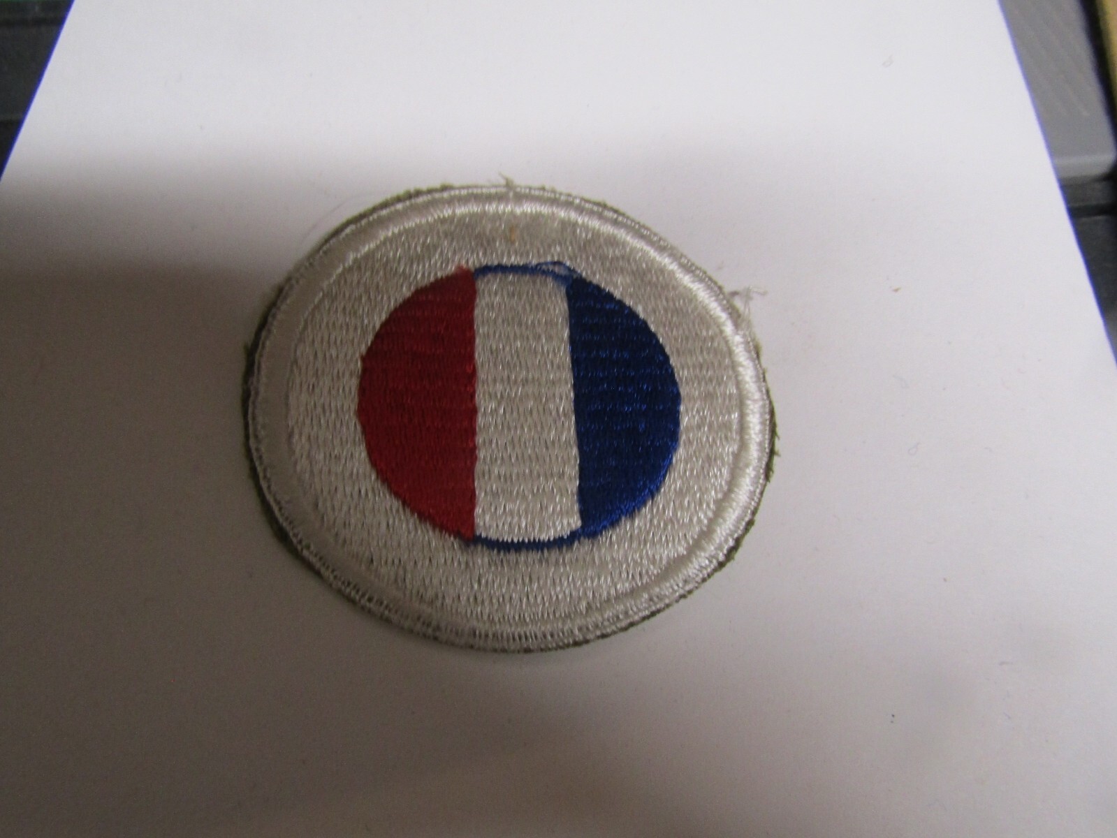 MILITARY PATCH US ARMY COLORED SEW ON WW2 ERA NO GLOW GHQ GENERAL HEADQUARTERS