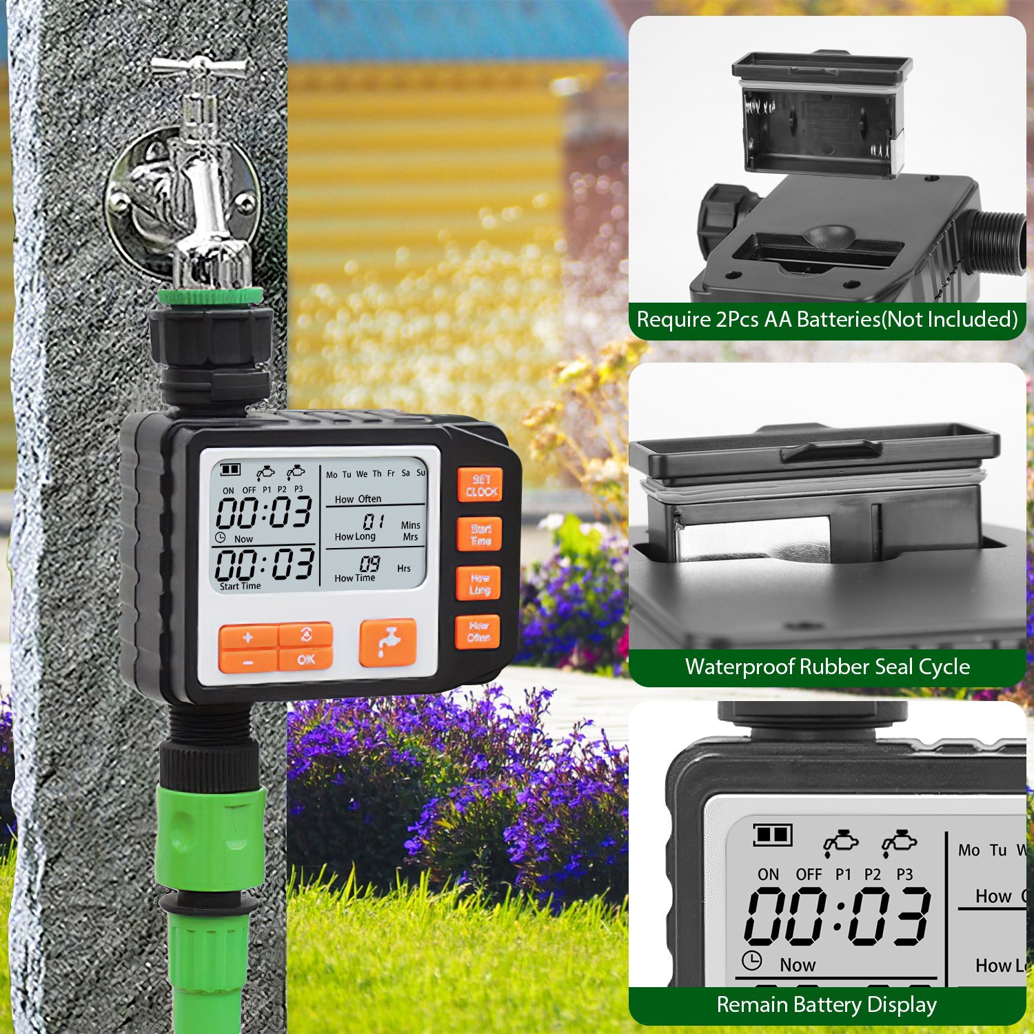 Sprinkler Timer Programmable Automatic Watering Irrigation System Controller