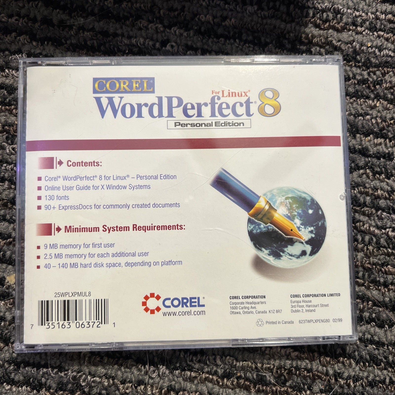 Vintage Corel WordPerfect Suite 8 CD-ROM Windows Software CD