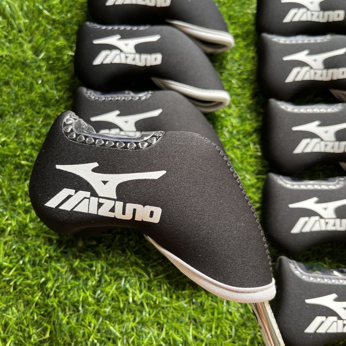10Pcs Mizuno Golf Iron Headcover Covers Neoprene Clear Window View Universal