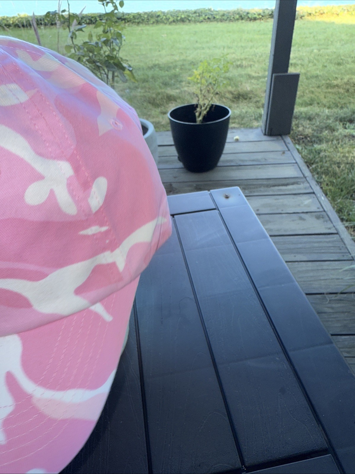 Pinks White Camouflage Lite weight Cotton Hat Cap Hook Loop OSFA Port Authority