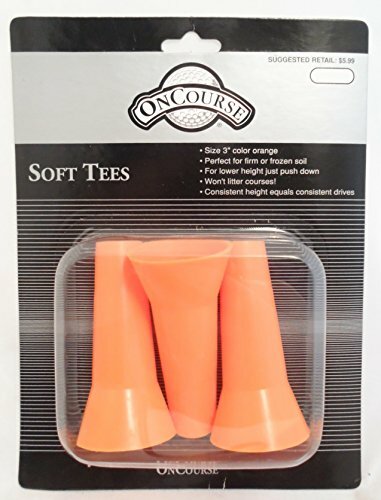 Oncourse Soft Winter Golf Tees 3" Long, Orange, 3pk NEW