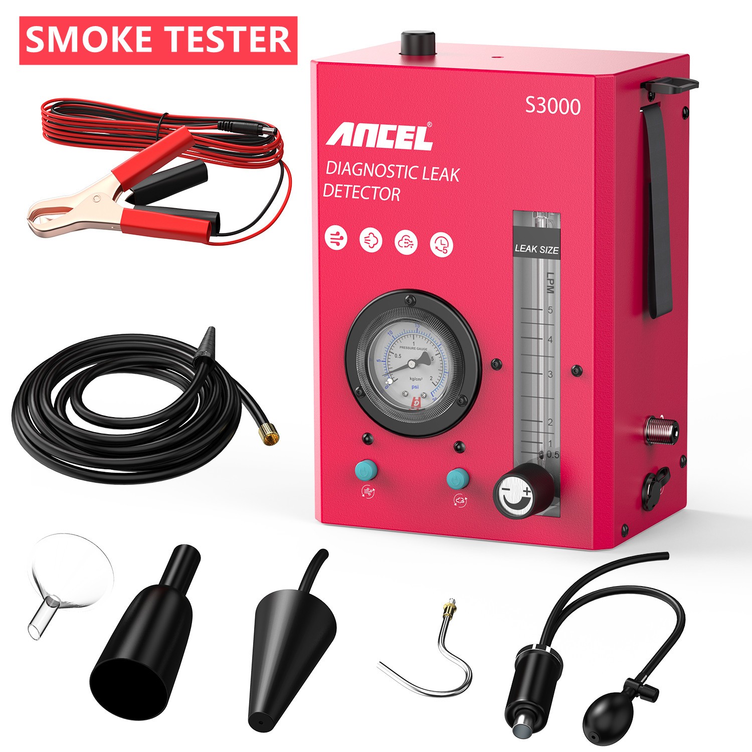 ANCEL S3000 Automotive Smoke Machine Diagnostic Car EVAP Leak Detection Tester