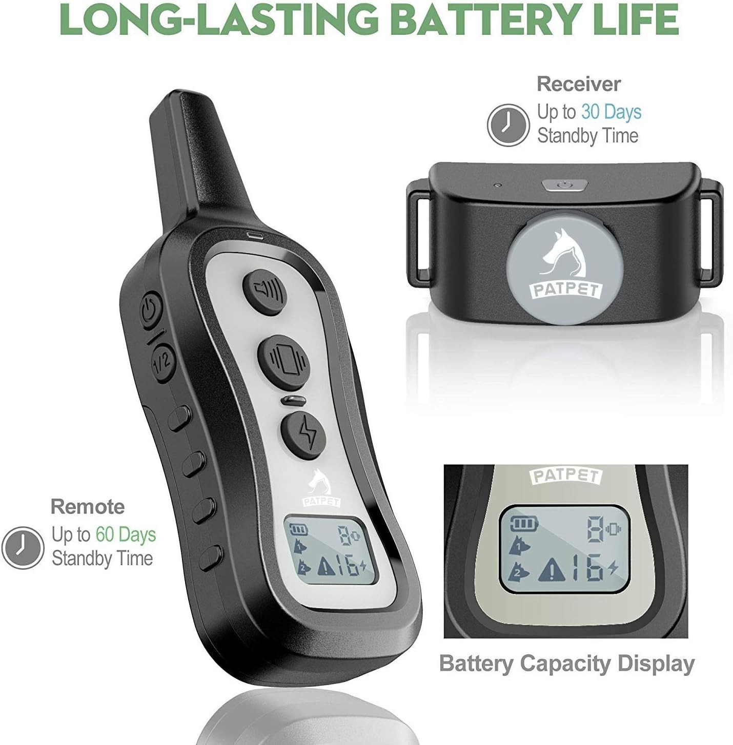 Versatile Shock Collar with Remote Control - Beep & Vibration Modes for Dogs