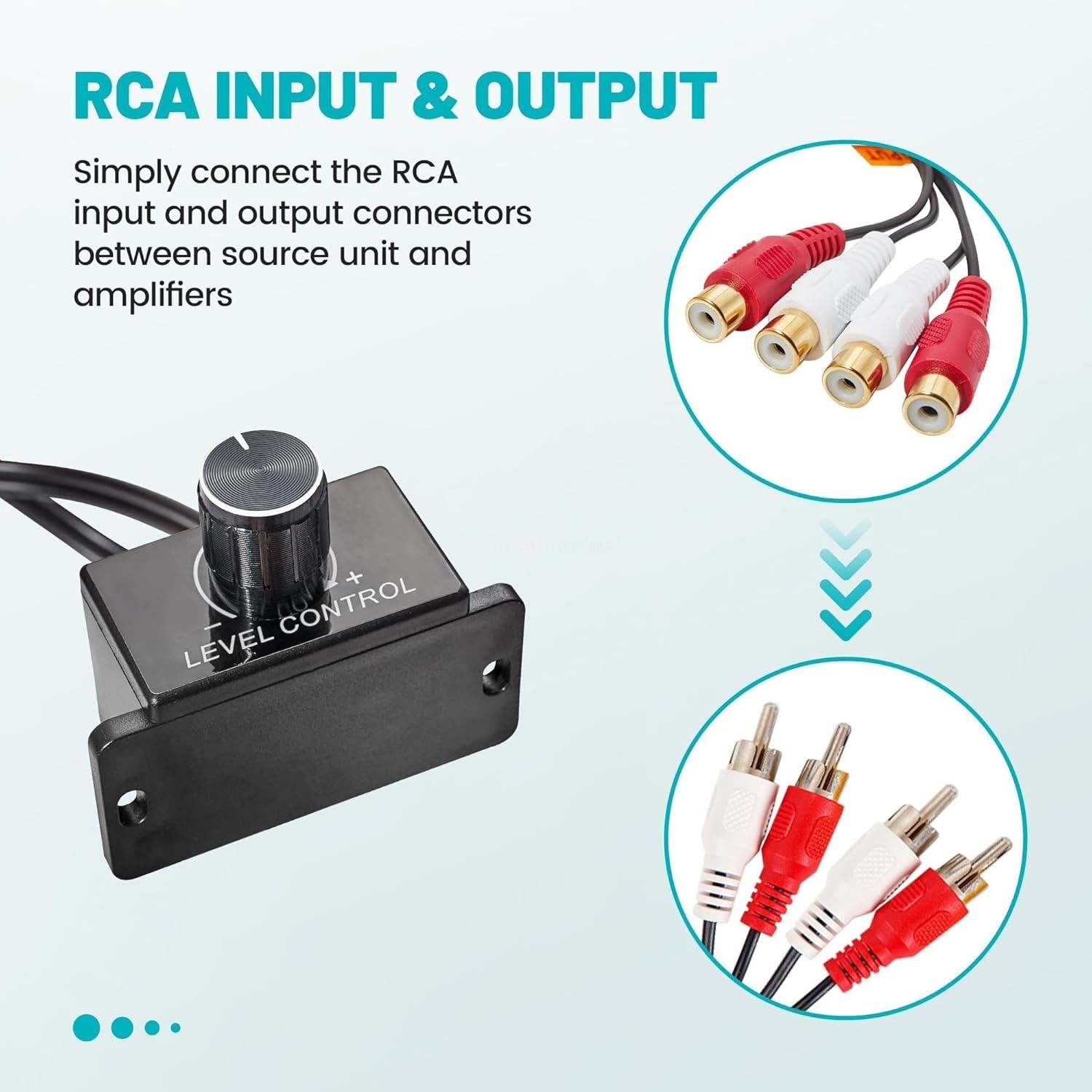 Universal Car Audio Amplifier Bass Boost RCA Level Remote Volume Control Knob