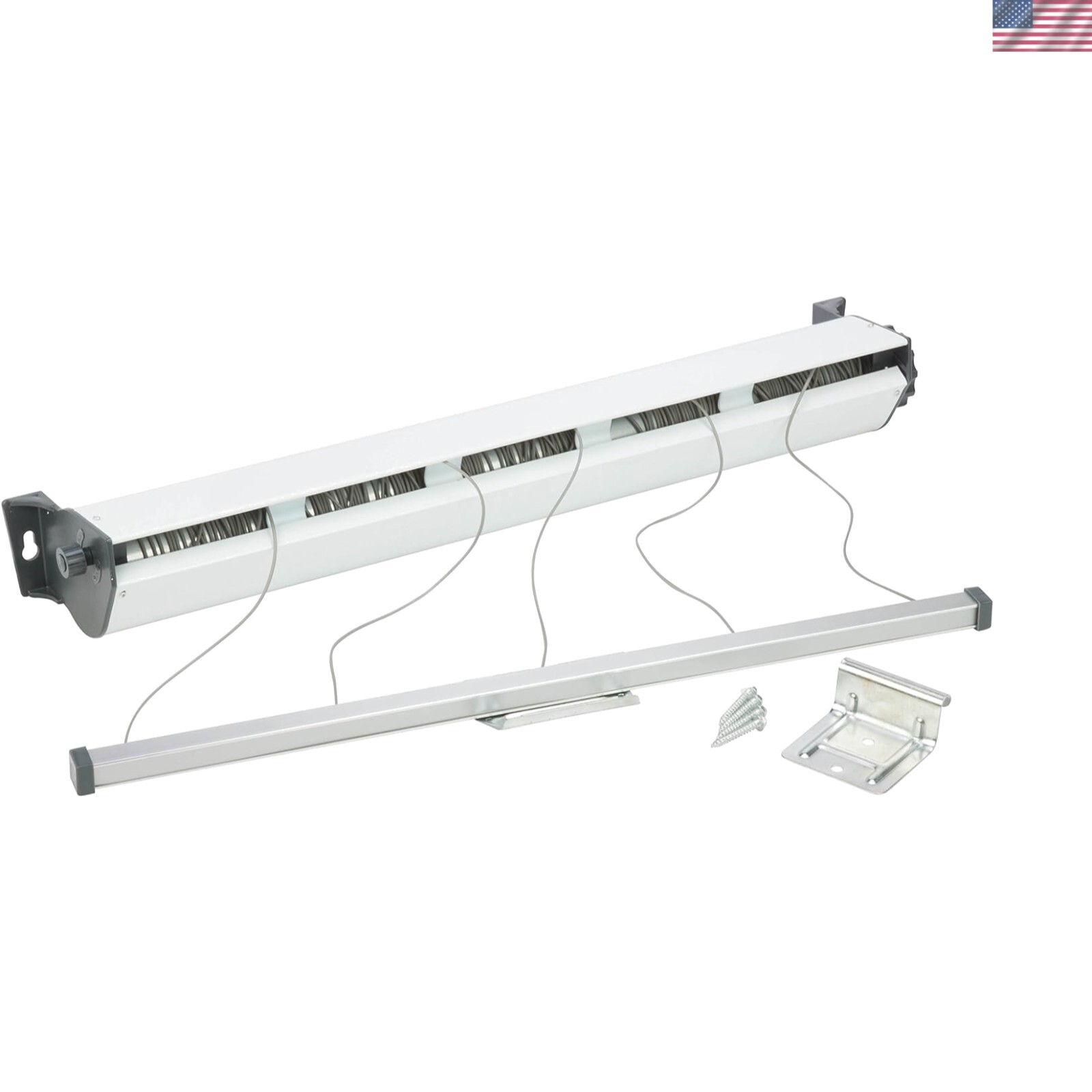 Honey Can Do,Alloy Steel 5-Line Retractable Outdoor Clothesline White, 37.01"...