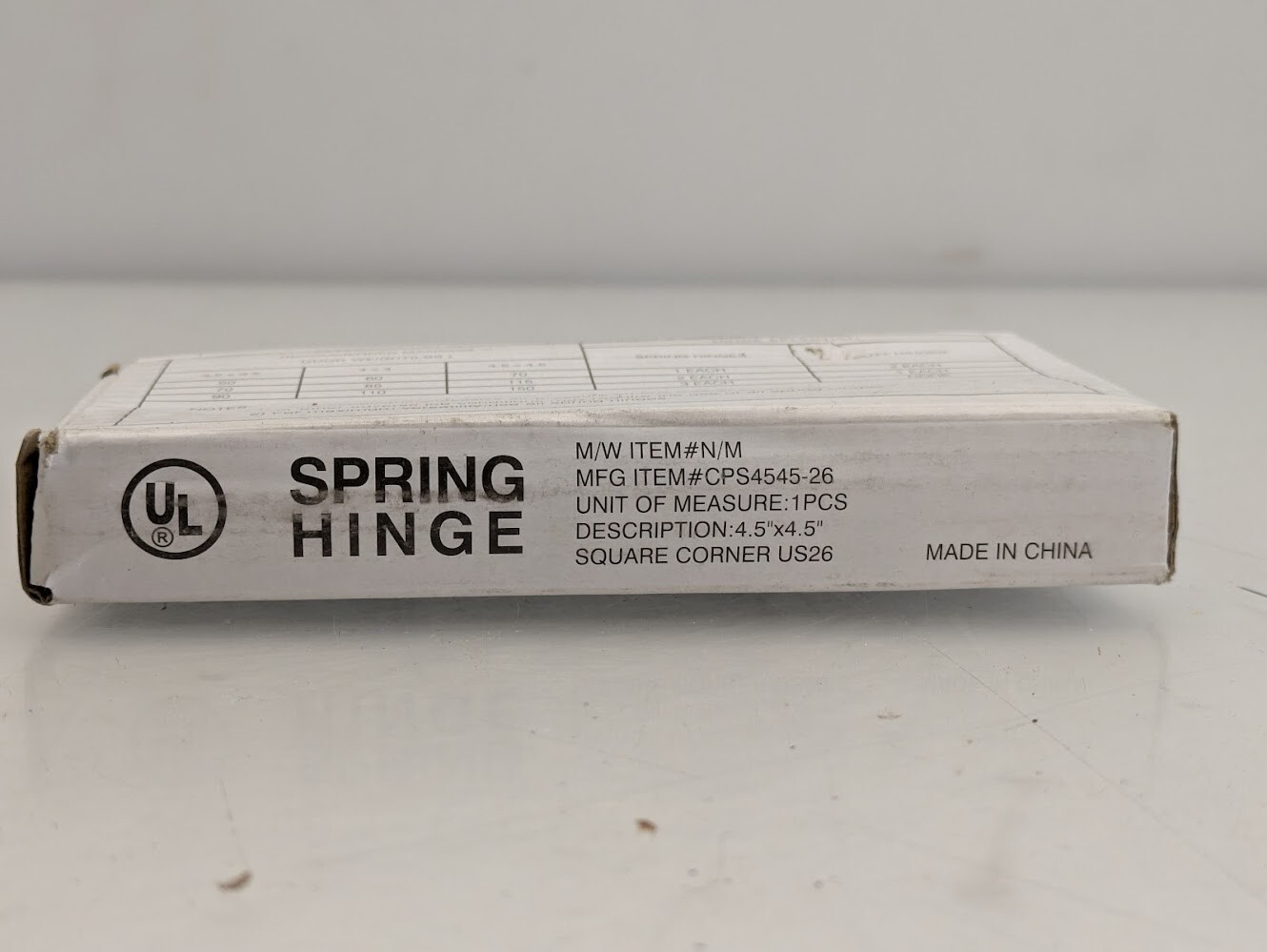 Spring Hinges CPS4545-US26 4.5 x 4.5 Bright Chrome Steel Square Corner