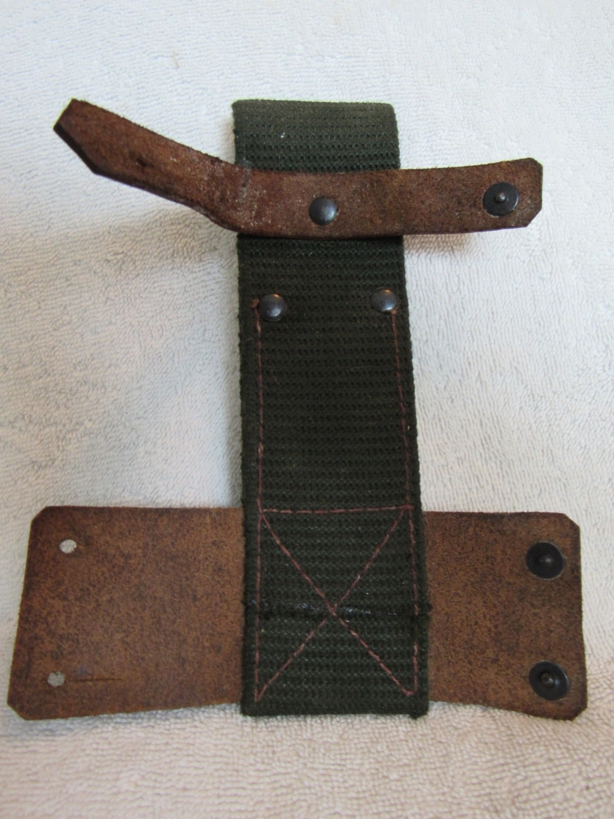 VINTAGE SOVIET / ROMANIAN STYLE LEATHER & CANVAS FROG (ONLY)