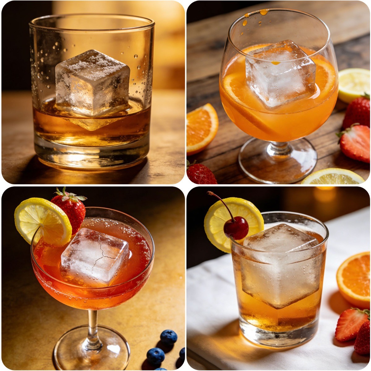 Round Square Ice Cube Ball Maker Tray Silicone Sphere Mold Bar Whiskey Cocktails