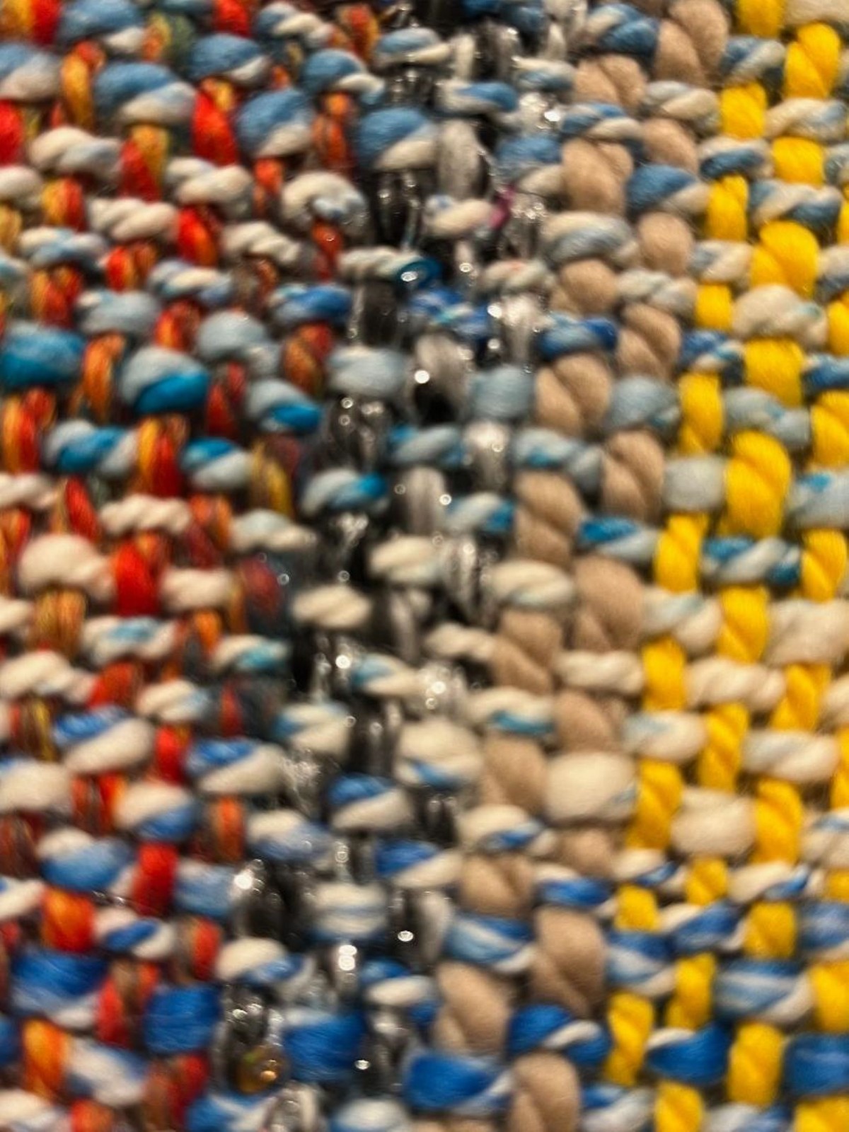 Multi-Colored Self-Striping Handwoven Scarf