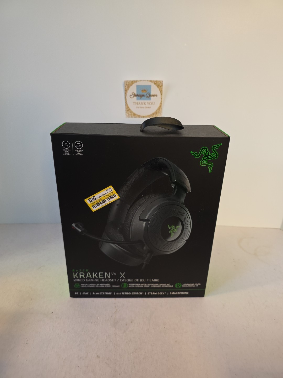 Razer - Kraken V4 X Wired Over-the-Ear Gaming Headset USB-C/USB-A - Open Box