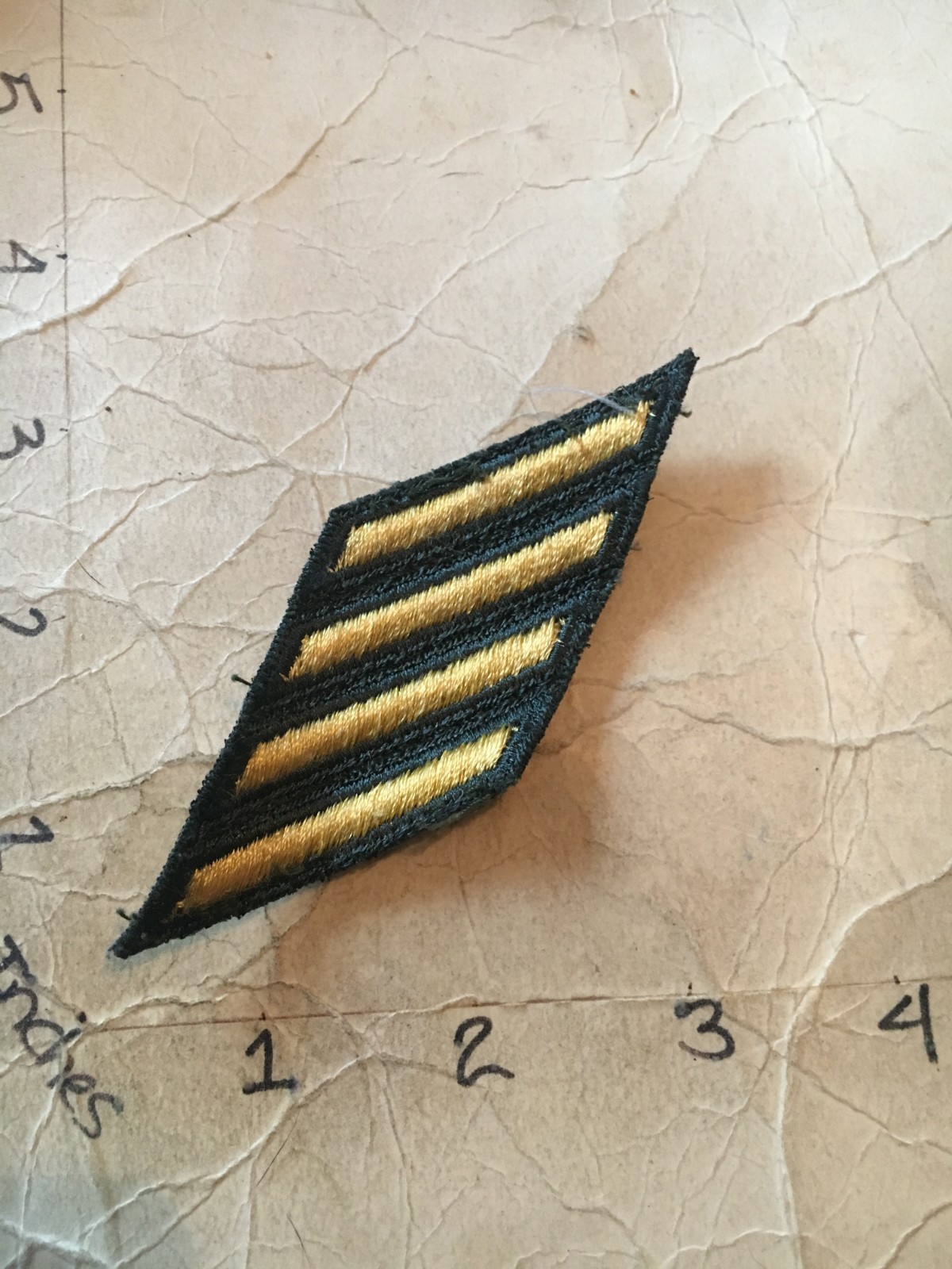 US Army set of 4 service stripes (12 years) patch 9/15/25