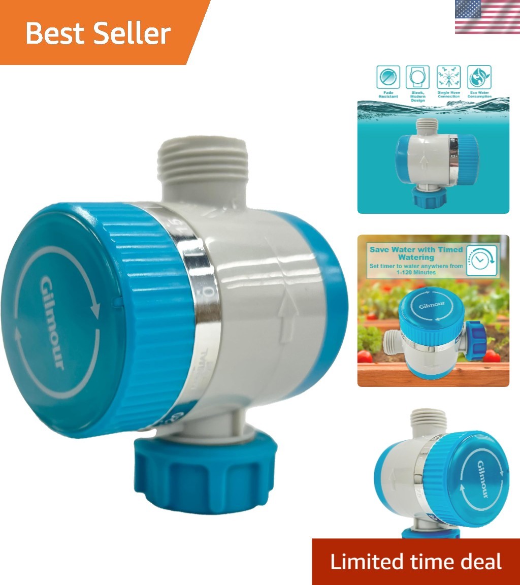 Single Outlet Mechanical Water Timer for Efficient Garden Sprinkling Control